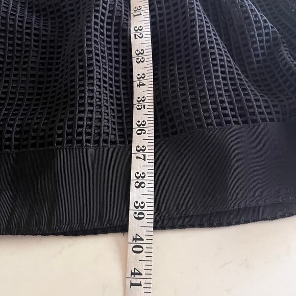 Orla Kiely Black Embroidered Grid Mesh Sleeveless Knee Length Dress Size 8 - Picture 11 of 12